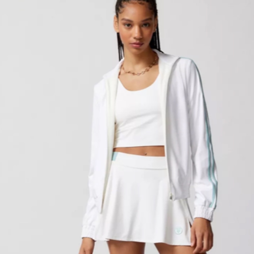 Splits59 Fox Techflex Zip-Up Track GREEN STRIPED Jacket SIZE S BNWOT